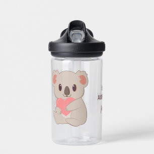 Aangepaste naam, tekst en kleurenliefde Koala Waterfles