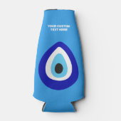 Aangepaste naam & tekst Evil Eye Nazar Amulet Flesjeskoeler (Voorkant)