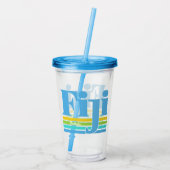 Aangepaste naam / tekst Fiji Acryl Drinkbeker (Achterkant)