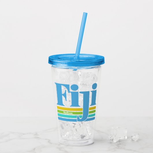 Aangepaste naam / tekst Fiji Acryl Drinkbeker (Achterkant ijs)