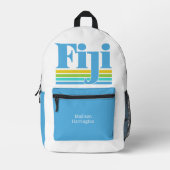 Aangepaste naam / tekst Fiji Bedrukte Rugzak (Voorkant)