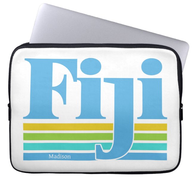 Aangepaste naam / tekst Fiji Laptop Sleeve (Voorkant)