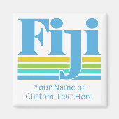 Aangepaste naam / tekst Fiji Magneet (Voorkant)