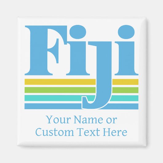 Aangepaste naam / tekst Fiji Magneet (Voorkant)