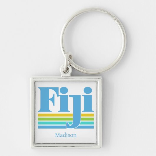 Aangepaste naam / tekst Fiji Sleutelhanger (Voorkant)