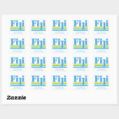 Aangepaste naam / tekst Fiji Vierkante Sticker (Vel)