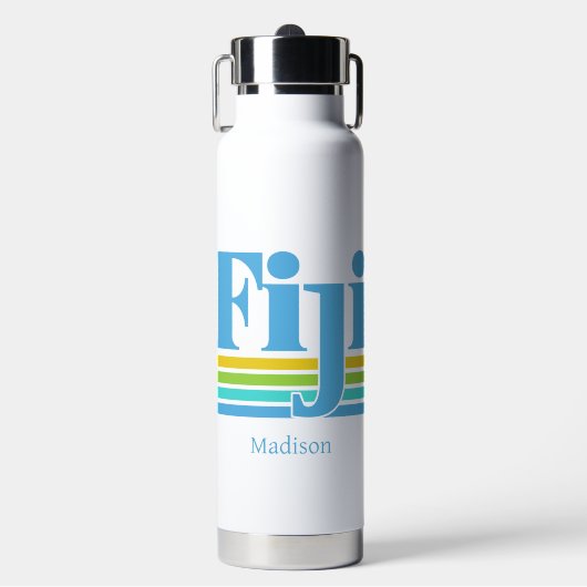 Aangepaste naam / tekst Fiji Waterfles (Voorkant)