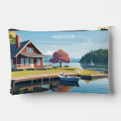 Aangepaste naam & tekst Finland Natuur Illustratie Etui (Achterkant)