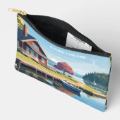 Aangepaste naam & tekst Finland Natuur Illustratie Etui (Open)