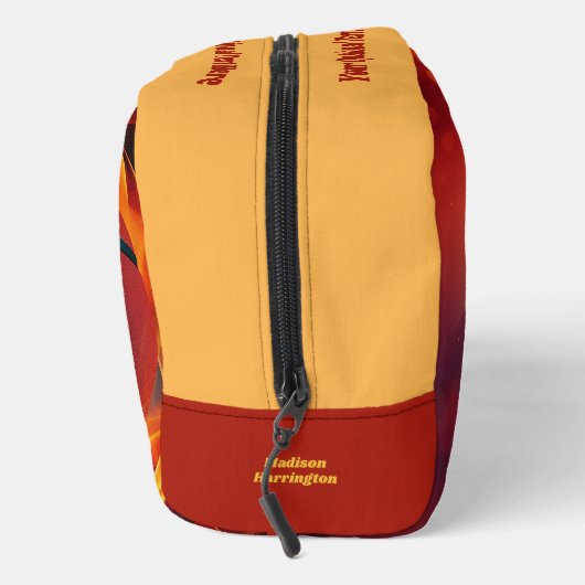 Aangepaste naam & tekst Flaming Basketball Toilettasje (Rechts)