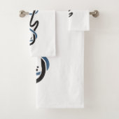 Aangepaste naam & tekst gestileerde gitaar bad handdoek (Insitu)