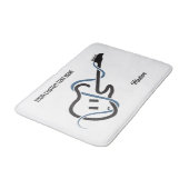 Aangepaste naam & tekst gestileerde gitaar badmat (Gekanteld)