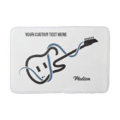 Aangepaste naam & tekst gestileerde gitaar badmat (Voorkant)
