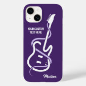 Aangepaste naam & tekst gestileerde gitaar Case-Mate iPhone case (Achterkant)
