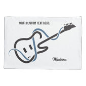 Aangepaste naam & tekst gestileerde gitaar kussensloop (Achterkant)