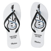 Aangepaste naam & tekst gestileerde gitaar teenslippers (Voetbed)