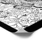 Aangepaste naam tekst Giant Fairy Kleurplaten Post Poster (Hoek)