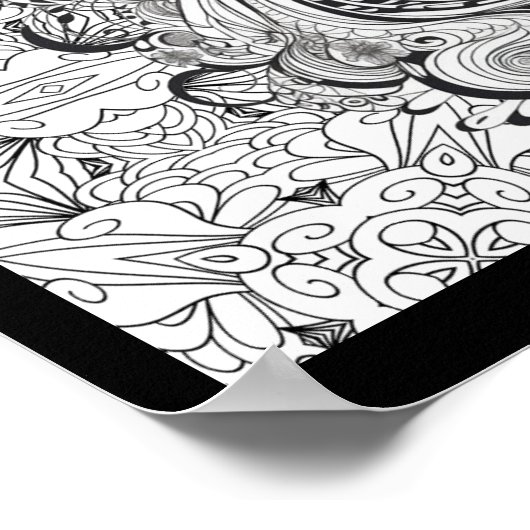 Aangepaste naam tekst Giant Fairy Kleurplaten Post Poster (Hoek)