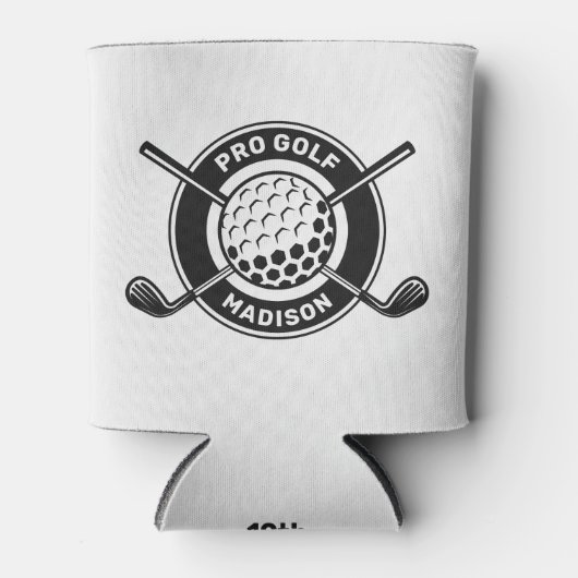 Aangepaste naam & tekst Golf Blikjeskoeler (Voorkant)