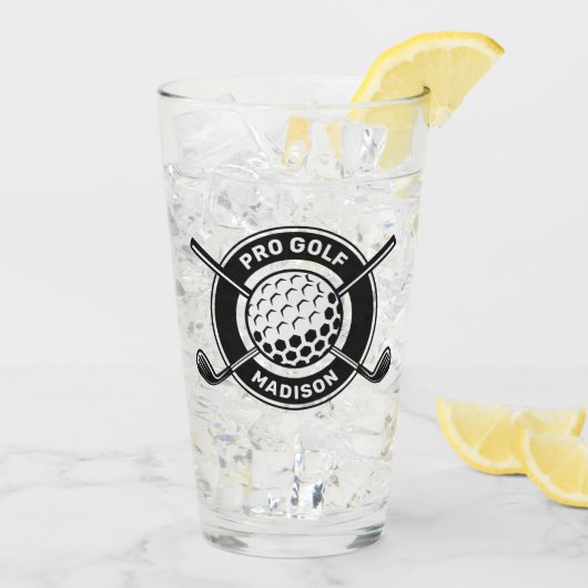 Aangepaste naam & tekst Golf Glas (Achterkant ijs)