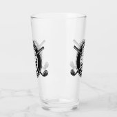 Aangepaste naam & tekst Golf Glas (Links)