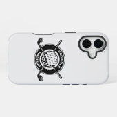 Aangepaste naam & tekst golf iPhone 16 hoesje (Achterkant horizontaal)