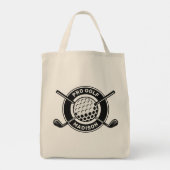 Aangepaste naam & tekst Golf Tote Bag (Achterkant)