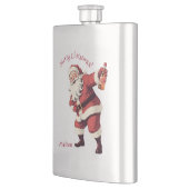 Aangepaste Naam & Tekst Grappig Drink Kerstman Flacon (Links)
