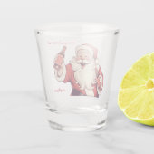 Aangepaste Naam & Tekst Grappig Drink Kerstman Shot Glas (Achterkant)