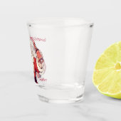 Aangepaste Naam & Tekst Grappig Drink Kerstman Shot Glas (Rechts)