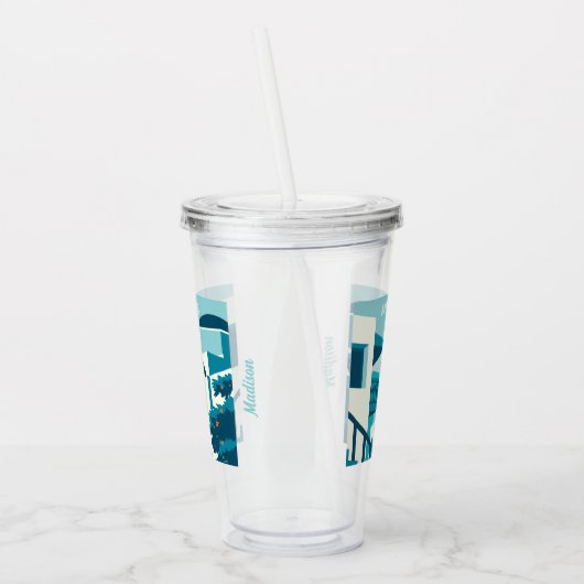 Aangepaste naam & tekst Griekenland Acryl Drinkbeker (Links)