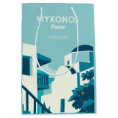 Aangepaste naam & tekst Griekenland Medium Cadeauzakje (Voorkant)