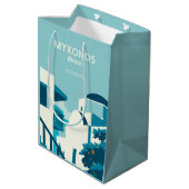 Aangepaste naam & tekst Griekenland Medium Cadeauzakje (Achterkant Gekanteld)