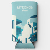 Aangepaste naam & tekst Griekenland Seltzer Blikjeskoeler (Voorkant)