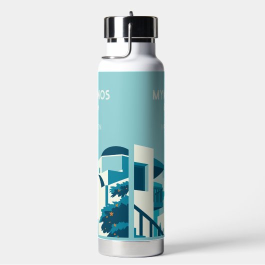 Aangepaste naam & tekst Griekenland Waterfles (Rechts)