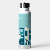 Aangepaste naam & tekst Griekenland Waterfles (Links)