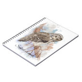 Aangepaste naam Tekst Grote Grijze vogel Natuur Ku Notitieboek (Linkerzijde)