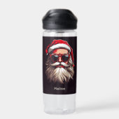 Aangepaste naam & tekst Grumpy Santa Waterfles (Achterkant)