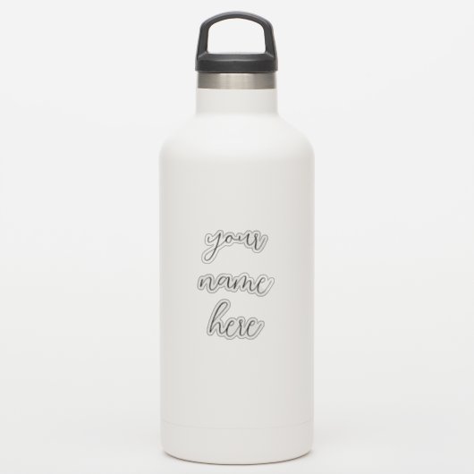 Aangepaste naam Tekst Handgeschreven Chic Water Fl Sticker (Waterfles)