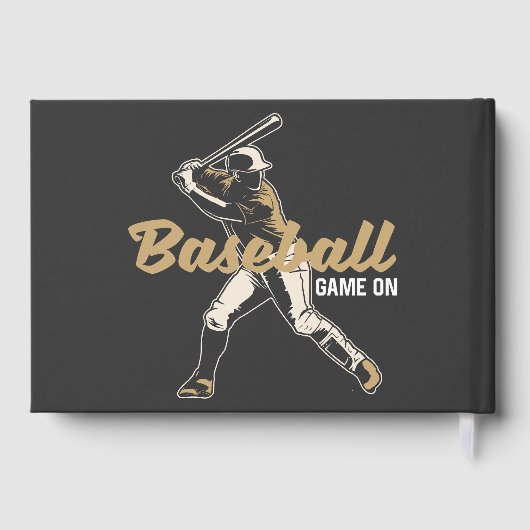 Aangepaste Naam & Tekst Honkbalspeler Gastenboek (Achterkant)