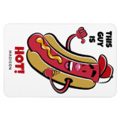 Aangepaste naam & tekst Hot Dog Magneet (Horizontaal)