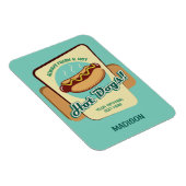 Aangepaste naam & tekst Hot Dog Magneet (Rechterzijde)