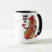 Aangepaste naam & tekst Hot Dog Mok (Voorkant rechts)