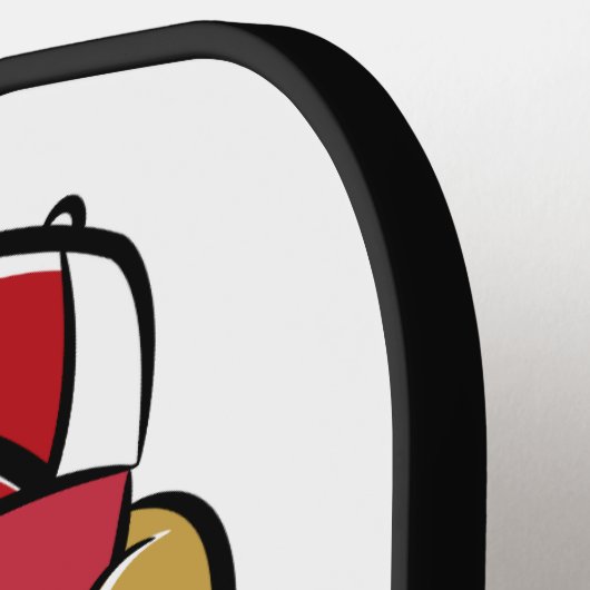 Aangepaste naam & tekst Hot Dog Pickleball Paddle (Links Detail)