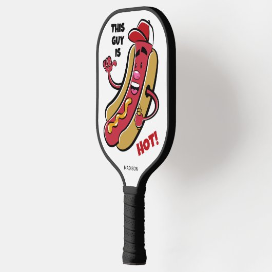 Aangepaste naam & tekst Hot Dog Pickleball Paddle (Links)