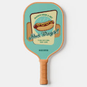 Aangepaste naam & tekst Hot Dog Pickleball Paddle (Voorkant)