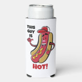 Aangepaste naam & tekst Hot Dog Seltzer Blikjeskoeler (Seltzer Achterkant)