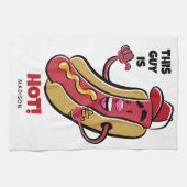 Aangepaste naam & tekst Hot Dog Theedoek (Horizontaal)