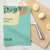 Aangepaste naam & tekst Hot Dog Theedoek (Quarter Fold)