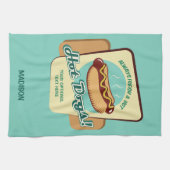 Aangepaste naam & tekst Hot Dog Theedoek (Horizontaal)